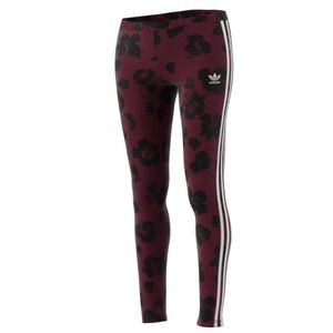 Adidas Maroon Floral Leopard Tights